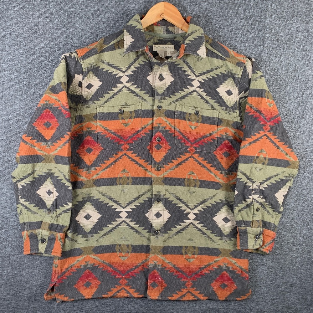 The Territory Ahead Shirt Men Large Heavyweight Shacket Southwestern Ranch Aztec